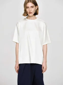 Women Source Unknown Accessories-Silky Satin T-Shirt, White
