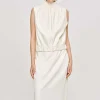 Women Source Unknown Accessories-Sleeveless Leather Top, Ivory