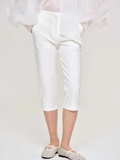 Women Source Unknown Clothing-Slim Capri Pants, White