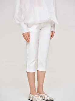 Women Source Unknown Clothing-Slim Capri Pants, White