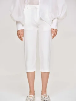 Women Source Unknown Clothing-Slim Capri Pants, White