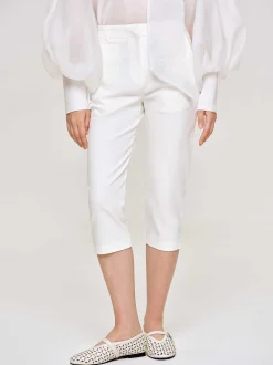 Women Source Unknown Clothing-Slim Capri Pants, White