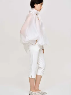 Women Source Unknown Clothing-Slim Capri Pants, White