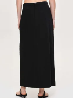 Women Source Unknown Bottoms-Slit Maxi Skirt, Black
