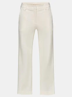 Women Source Unknown Bottoms-Straight Crop Cigarette Trousers, Ivory
