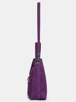Women Source Unknown Shoes & Bags-Suede Hobo Bag, Plum