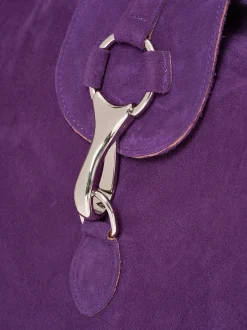 Women Source Unknown Clothing-Suede Hobo Bag, Plum