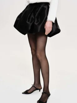 Women Source Unknown Clothing-Suki Bubble Hem Miniskirt, Black