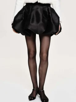 Women Source Unknown Clothing-Suki Bubble Hem Miniskirt, Black