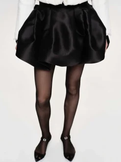 Women Source Unknown Bottoms-Suki Bubble Hem Miniskirt, Black