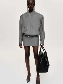 Women Source Unknown Bottoms-Tailored Miniskirt, Dove