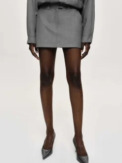 Women Source Unknown Co-Ords-Tailored Miniskirt, Dove