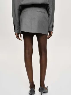 Women Source Unknown Clothing-Tailored Miniskirt, Dove