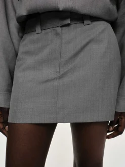 Women Source Unknown Clothing-Tailored Miniskirt, Dove