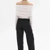 Women Source Unknown Accessories-Tova Off Shoulder Knit, Cream