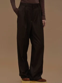 Women Source Unknown Bottoms-Triangle Pocket Relaxed Trousers, Fondant