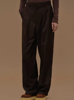 Women Source Unknown Bottoms-Triangle Pocket Relaxed Trousers, Fondant