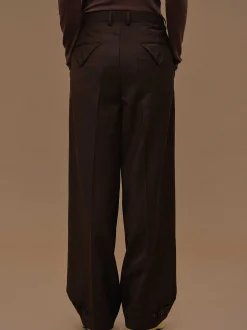 Women Source Unknown Bottoms-Triangle Pocket Relaxed Trousers, Fondant