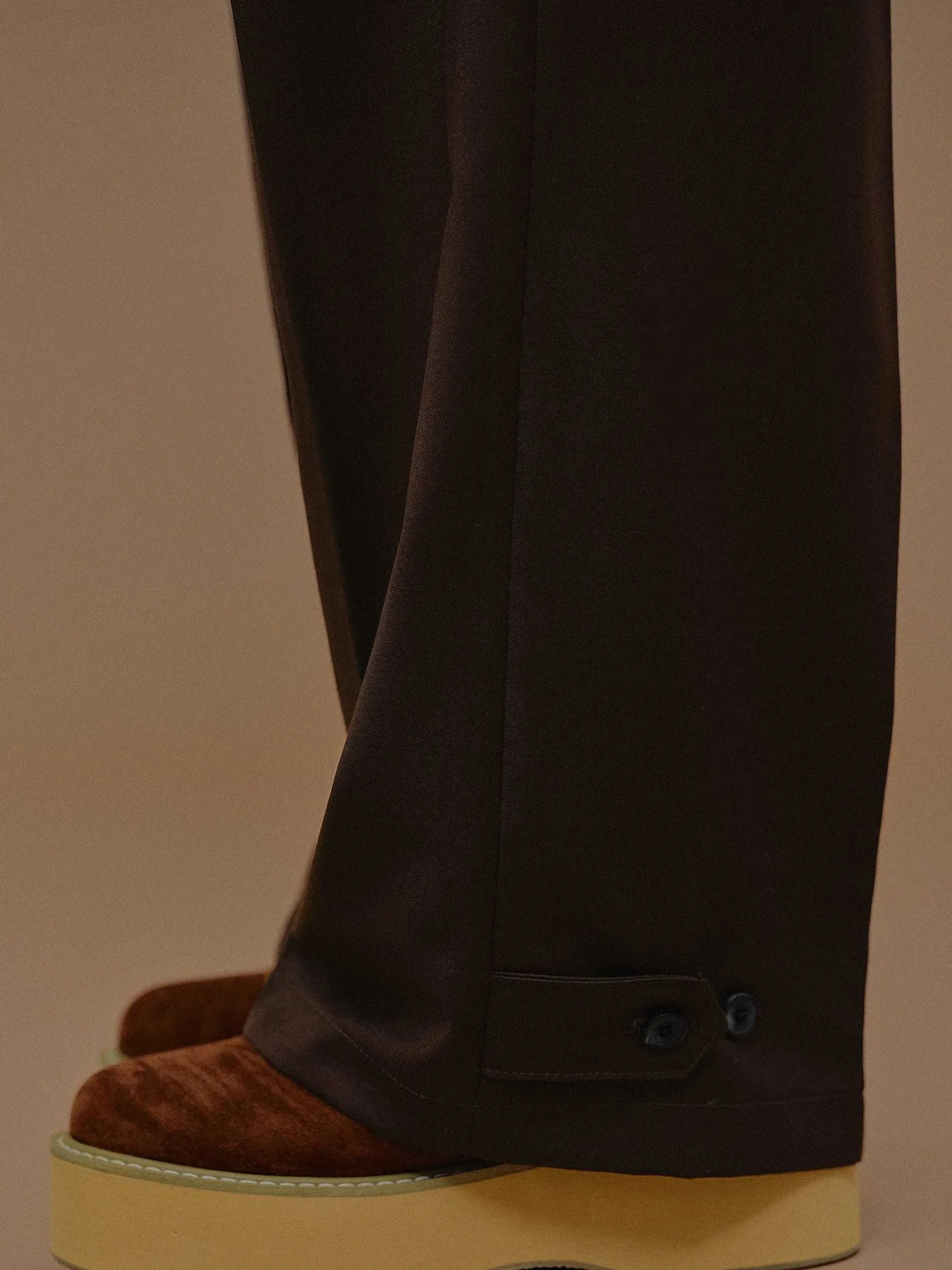 Women Source Unknown Bottoms-Triangle Pocket Relaxed Trousers, Fondant