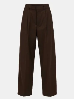 Women Source Unknown Clothing-Triangle Pocket Relaxed Trousers, Fondant