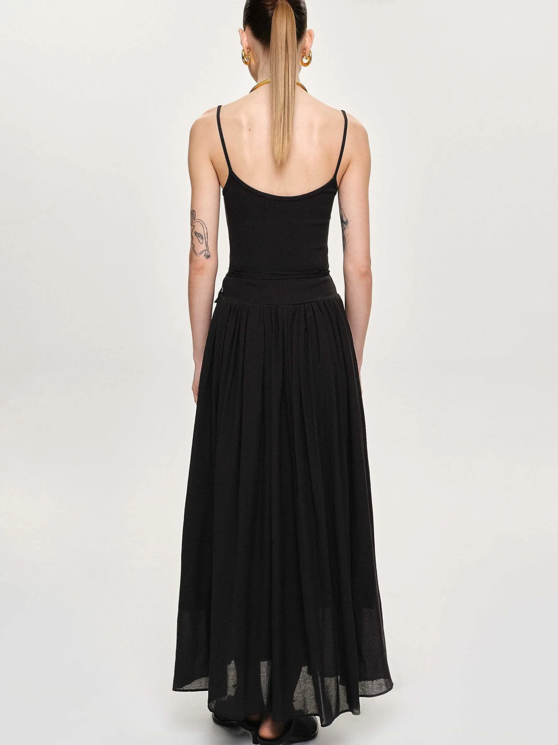 Women Source Unknown Accessories-Tulle Slip Dress, Black