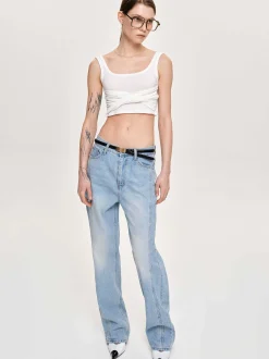Women Source Unknown Tops-Twist Tank Top, White