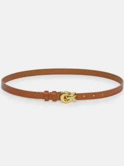 Women Source Unknown Accessories-Twisted Knot Buckle Belt, Camel