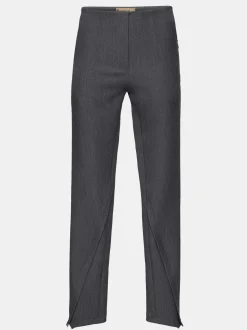Women Source Unknown Bottoms-Tyia Bias-Cut Slim Trousers, Dark Charcoal