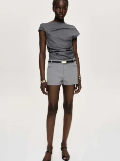 Women Source Unknown Bottoms-Ulna Welt Pocket Shorts, Grey