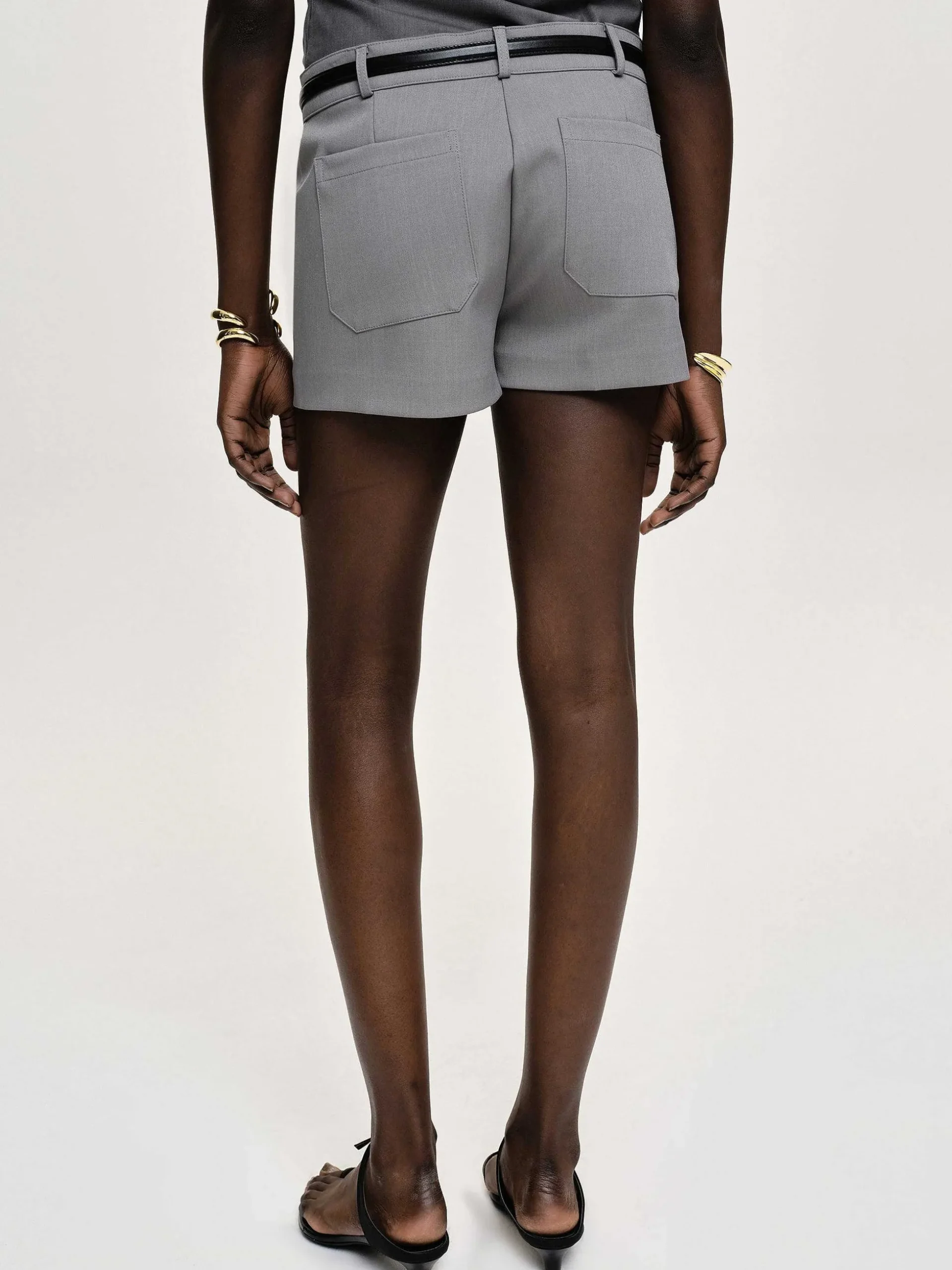 Women Source Unknown Bottoms-Ulna Welt Pocket Shorts, Grey