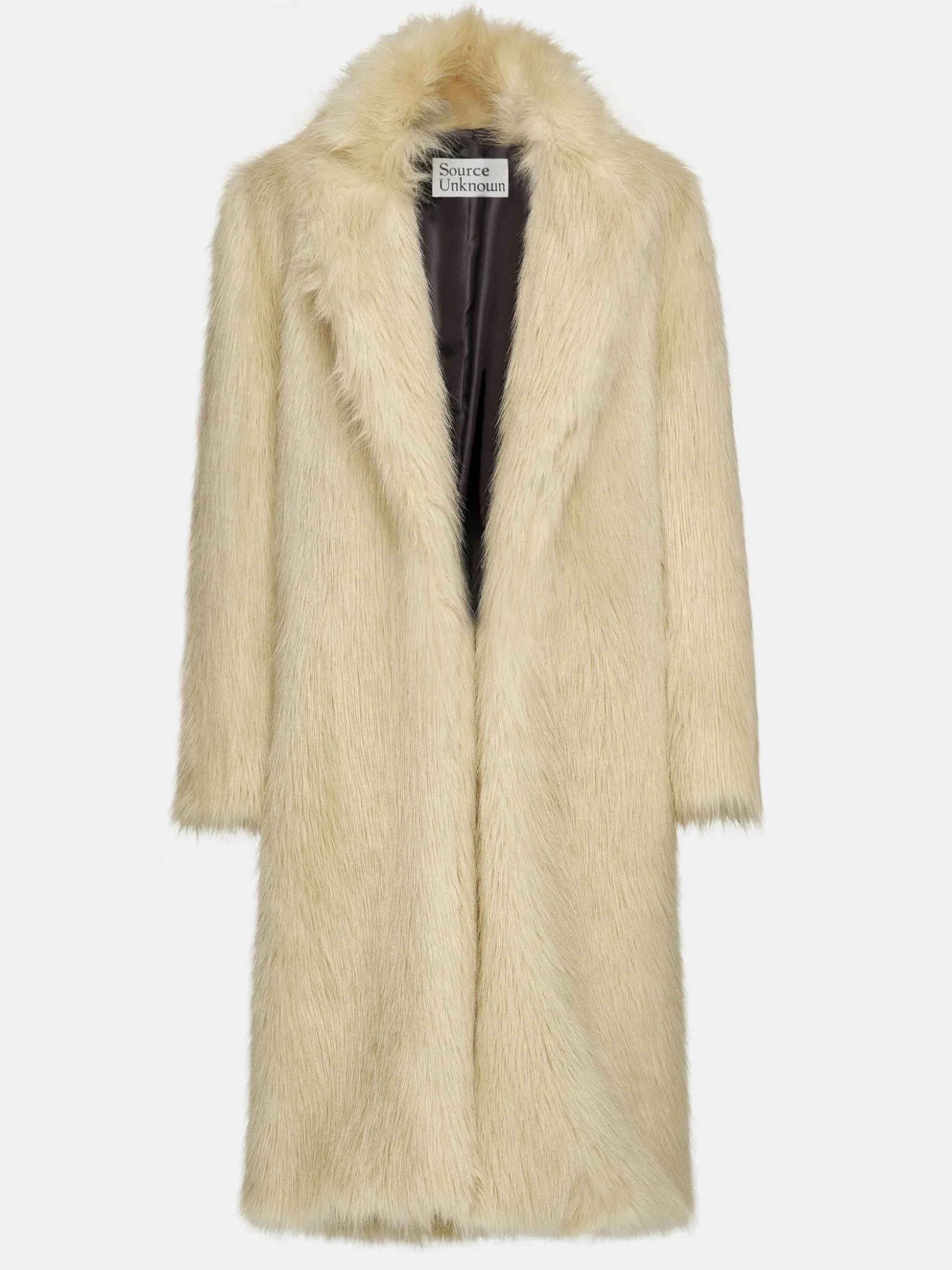 Women Source Unknown Outerwear-Wallis Fur Oversized Grandpa Coat, Tuscan Cream
