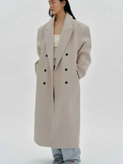 Women Source Unknown Outerwear-Wallis Oversized Grandpa Coat, Beige