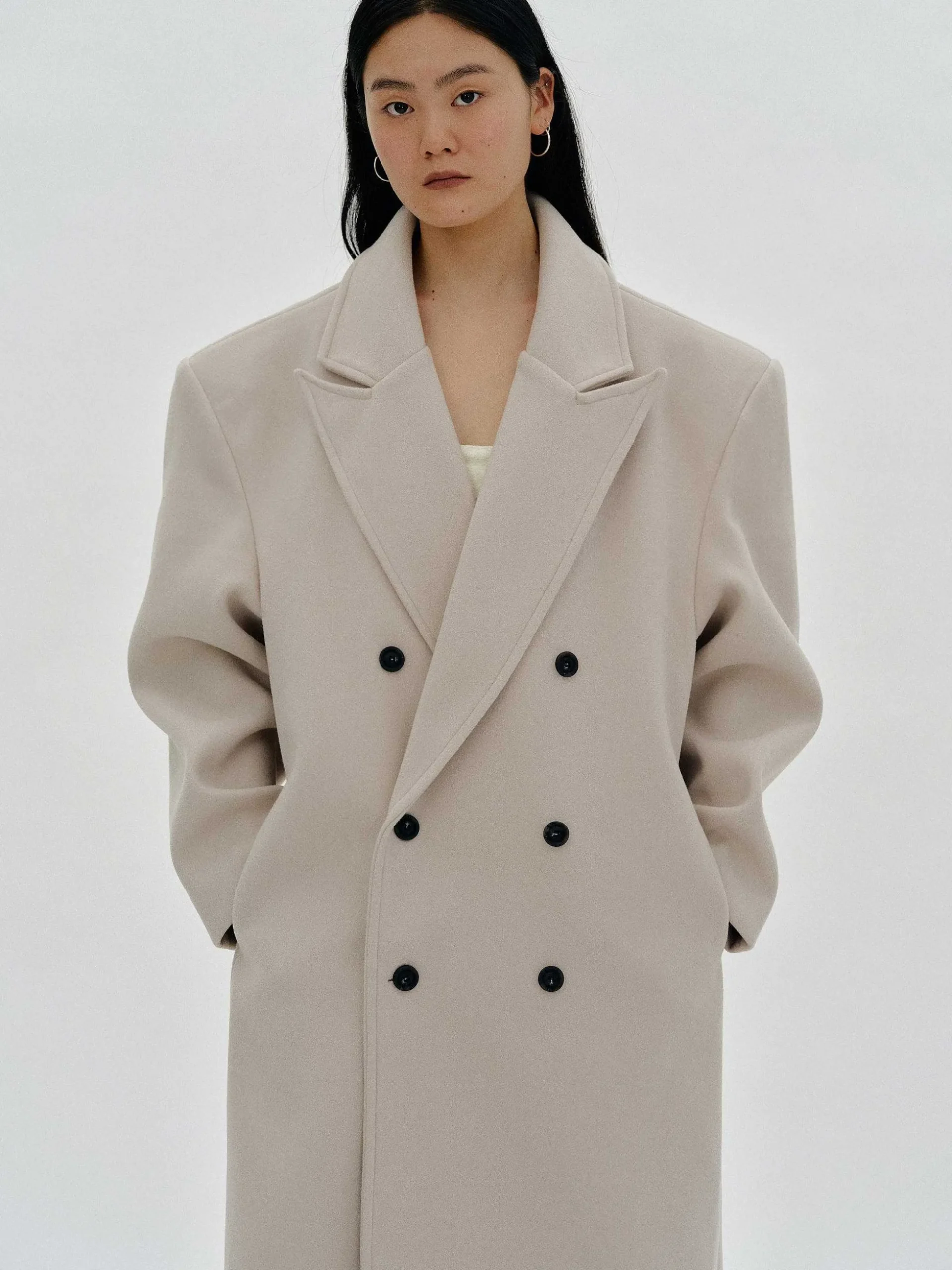 Women Source Unknown Outerwear-Wallis Oversized Grandpa Coat, Beige