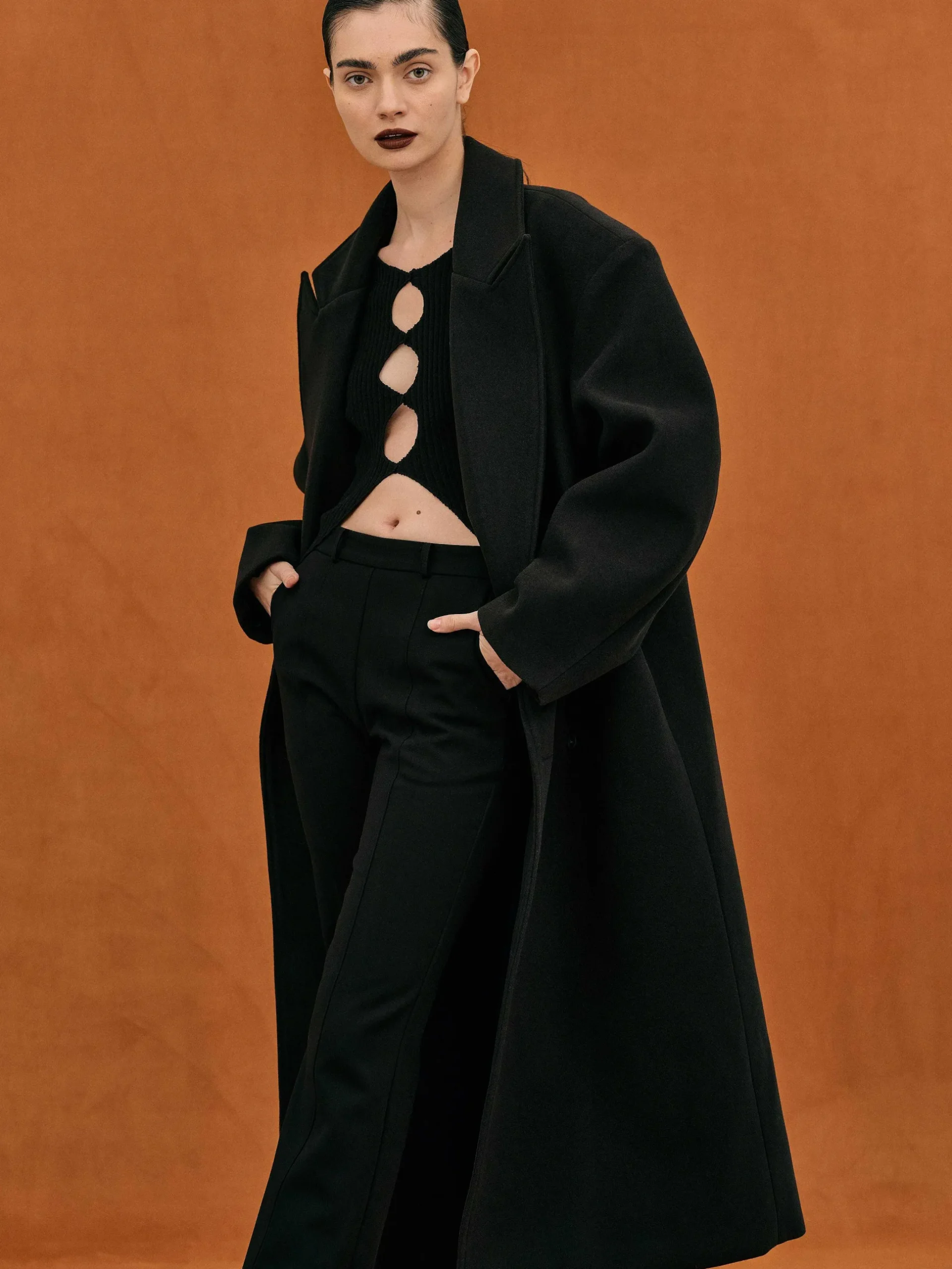 Women Source Unknown Outerwear-Wallis Oversized Grandpa Coat, Black