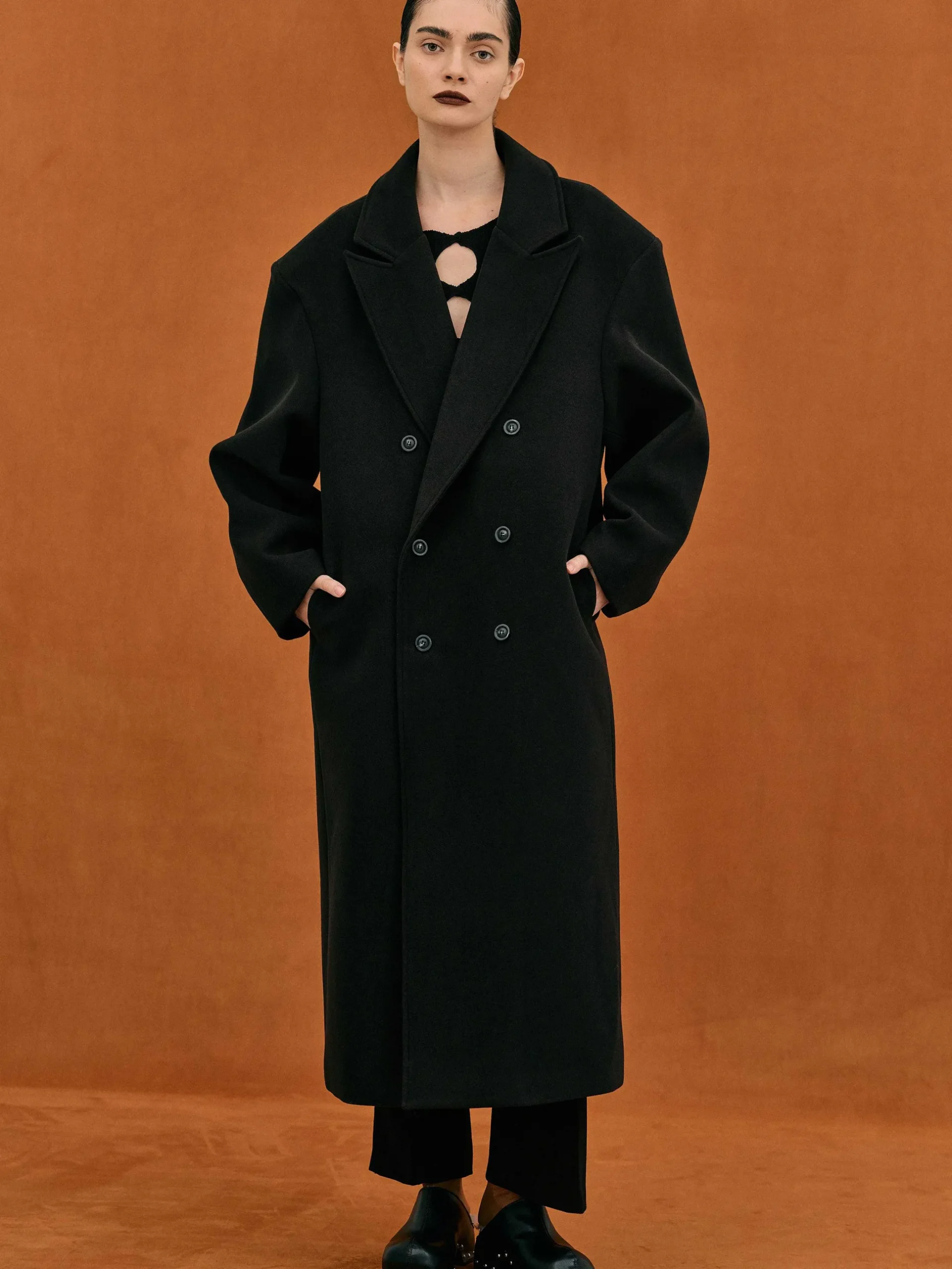 Women Source Unknown Clothing-Wallis Oversized Grandpa Coat, Black