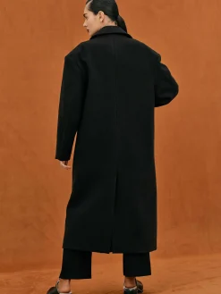 Women Source Unknown Clothing-Wallis Oversized Grandpa Coat, Black