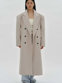 Women Source Unknown Clothing-Wallis Oversized Grandpa Coat, Beige