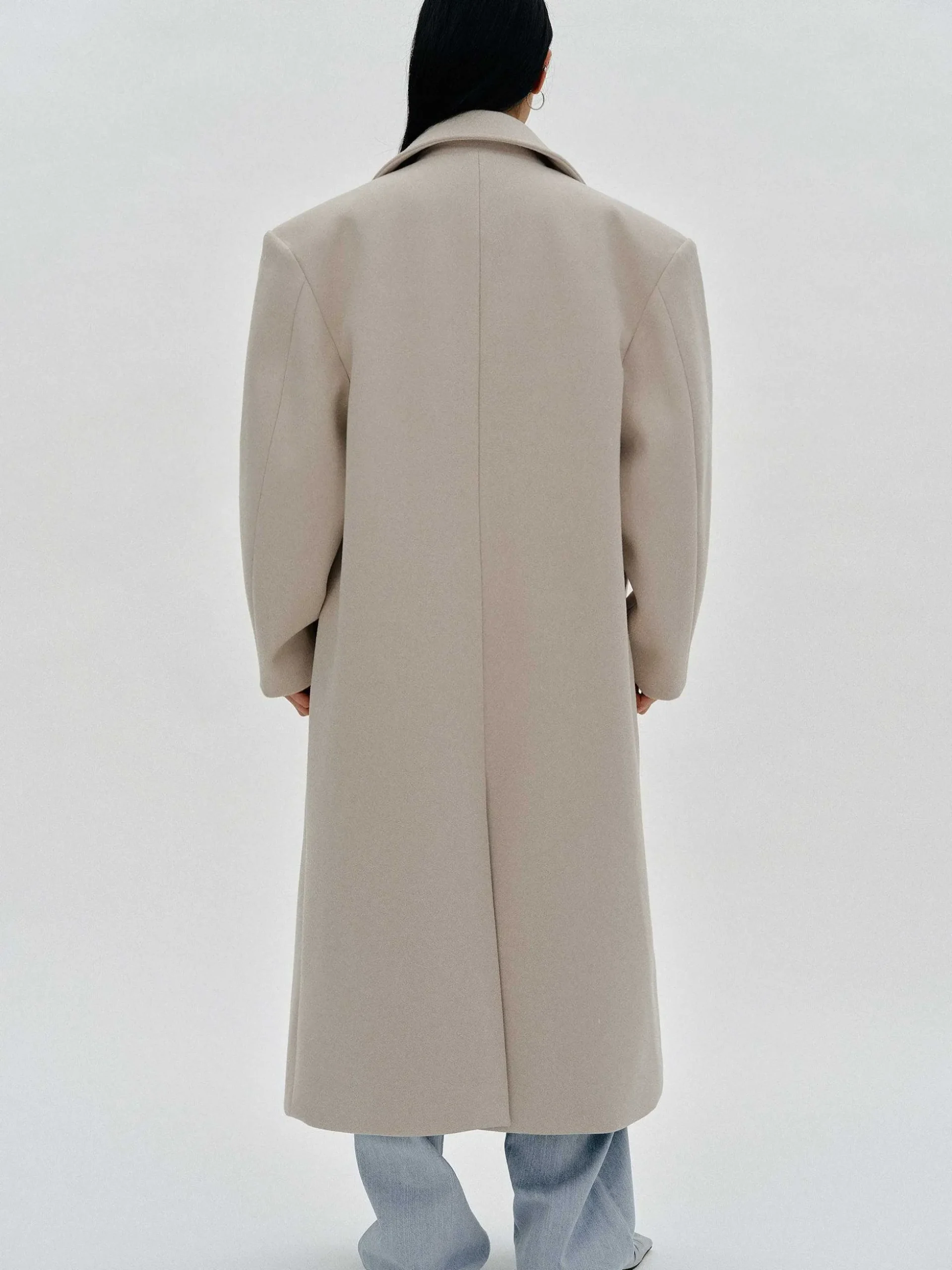 Women Source Unknown Clothing-Wallis Oversized Grandpa Coat, Beige
