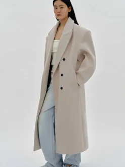 Women Source Unknown Clothing-Wallis Oversized Grandpa Coat, Beige