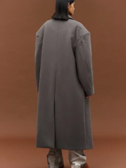 Women Source Unknown Clothing-Wallis Oversized Grandpa Coat, Grey