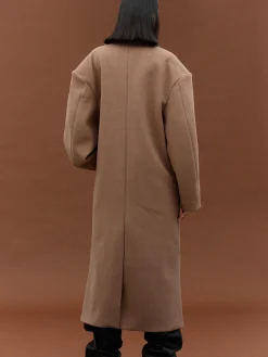 Women Source Unknown Outerwear-Wallis Oversized Grandpa Coat, Latte
