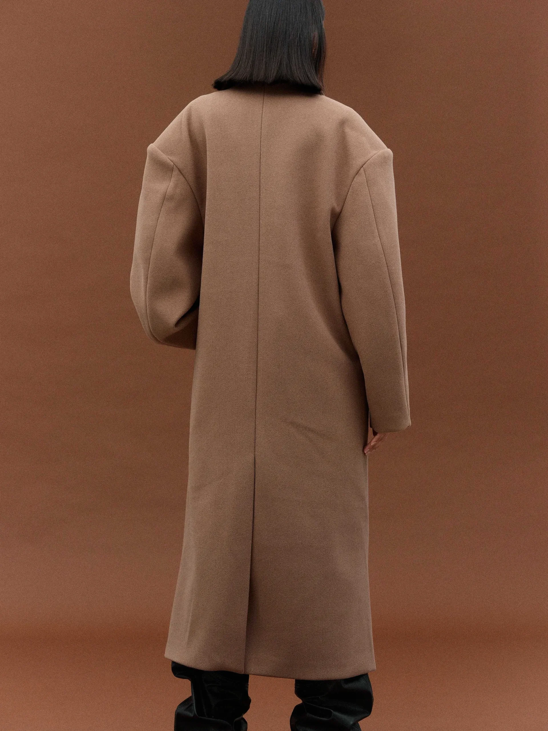 Women Source Unknown Outerwear-Wallis Oversized Grandpa Coat, Latte