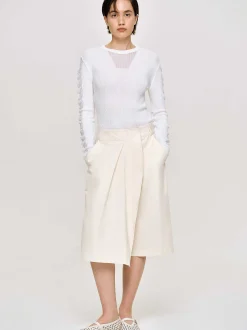 Women Source Unknown Bottoms-Wrapped Cotton Shorts, Almond
