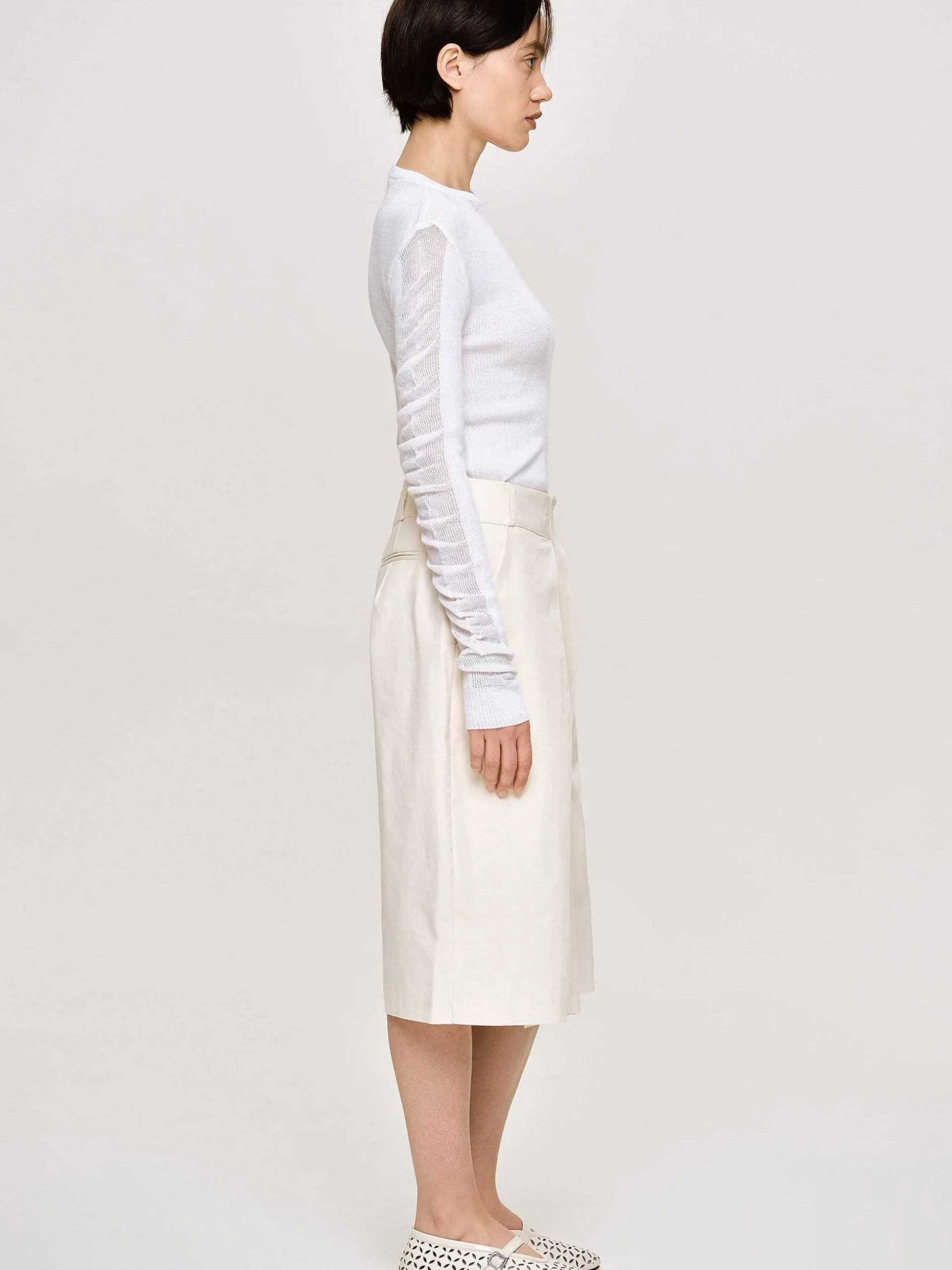Women Source Unknown Bottoms-Wrapped Cotton Shorts, Almond
