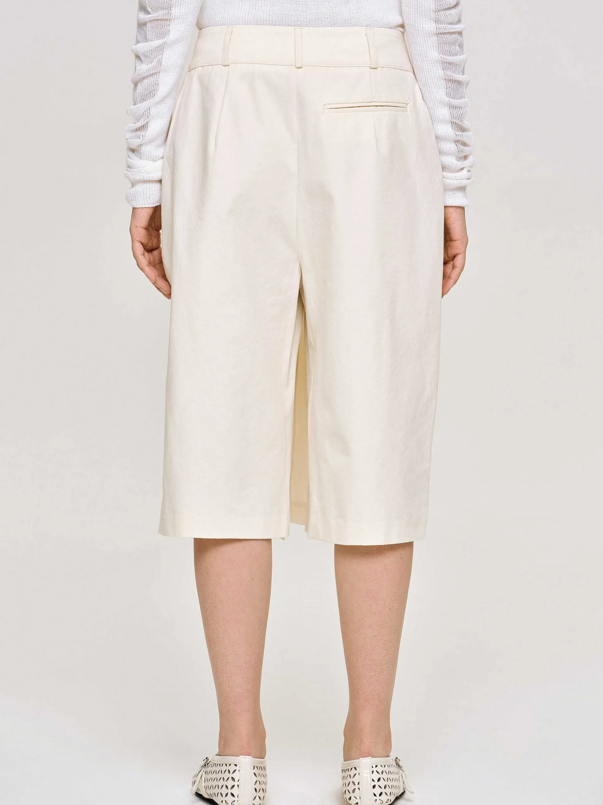 Women Source Unknown Bottoms-Wrapped Cotton Shorts, Almond