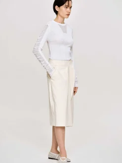 Women Source Unknown Clothing-Wrapped Cotton Shorts, Almond