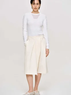 Women Source Unknown Clothing-Wrapped Cotton Shorts, Almond