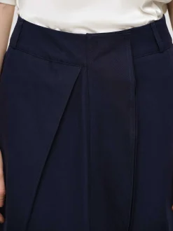 Women Source Unknown Bottoms-Wrapped Cotton Shorts, Navy